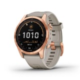 Garmin GM-010-02539-16 fēnix 7S Solar Multisport GPS Watch (42mm) (Rose Gold w/ Light Sand)